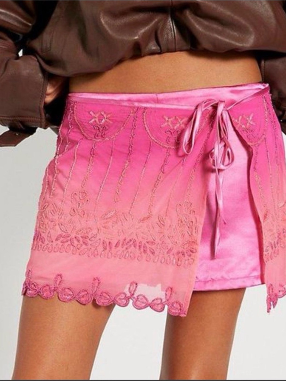 Free People Lala Beaded Skort Size M NWOT